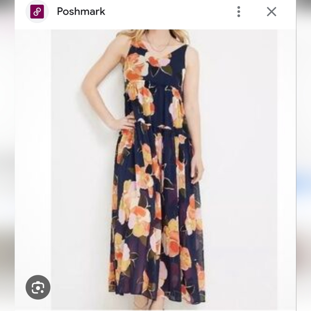 Maurices Floral Sleeveless Maxi Size Medium